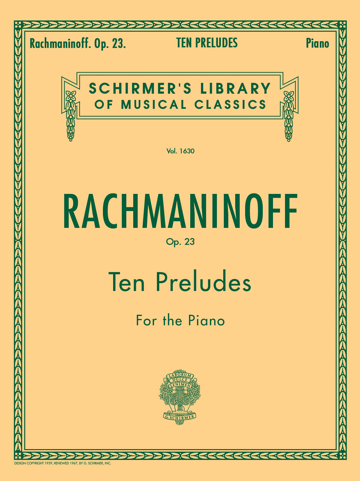 Rachmaninoff Ten Preludes Op23 Pno GS
