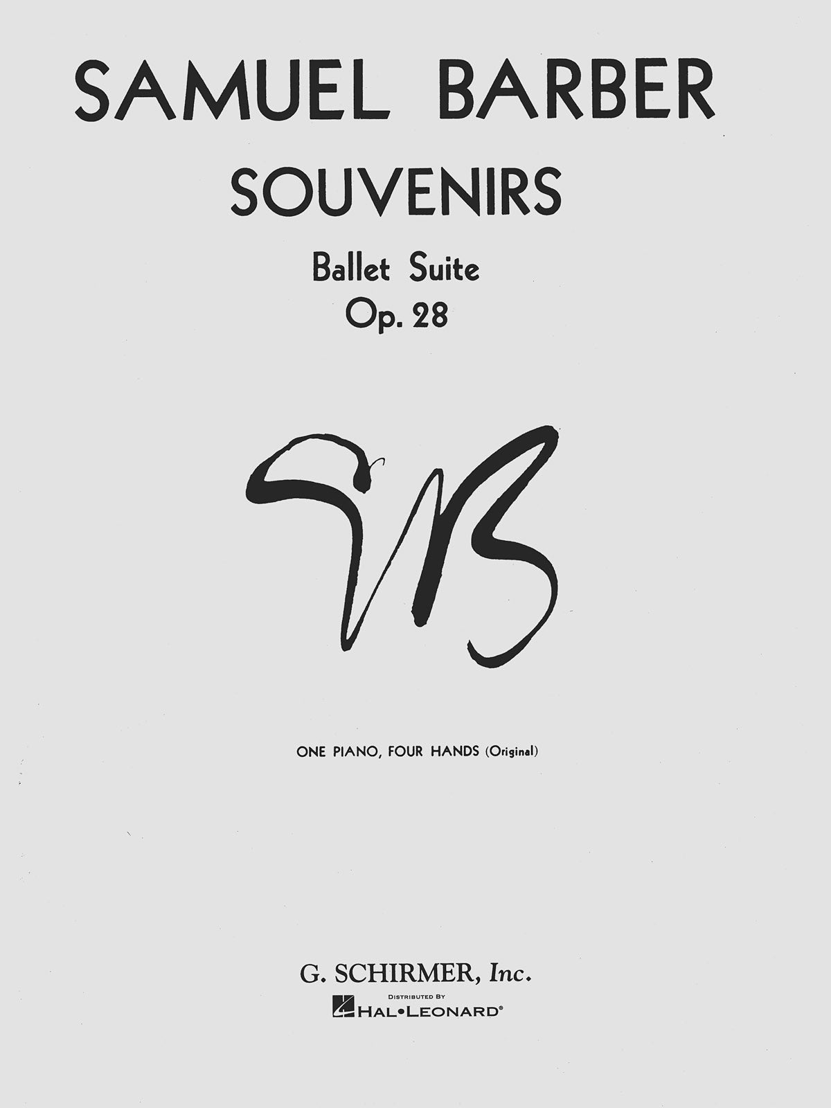 Barber Souvenirs Ballet Suite Op28 Pno