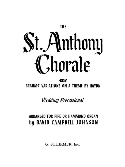 Brahms St Anthony Chorale Org GS