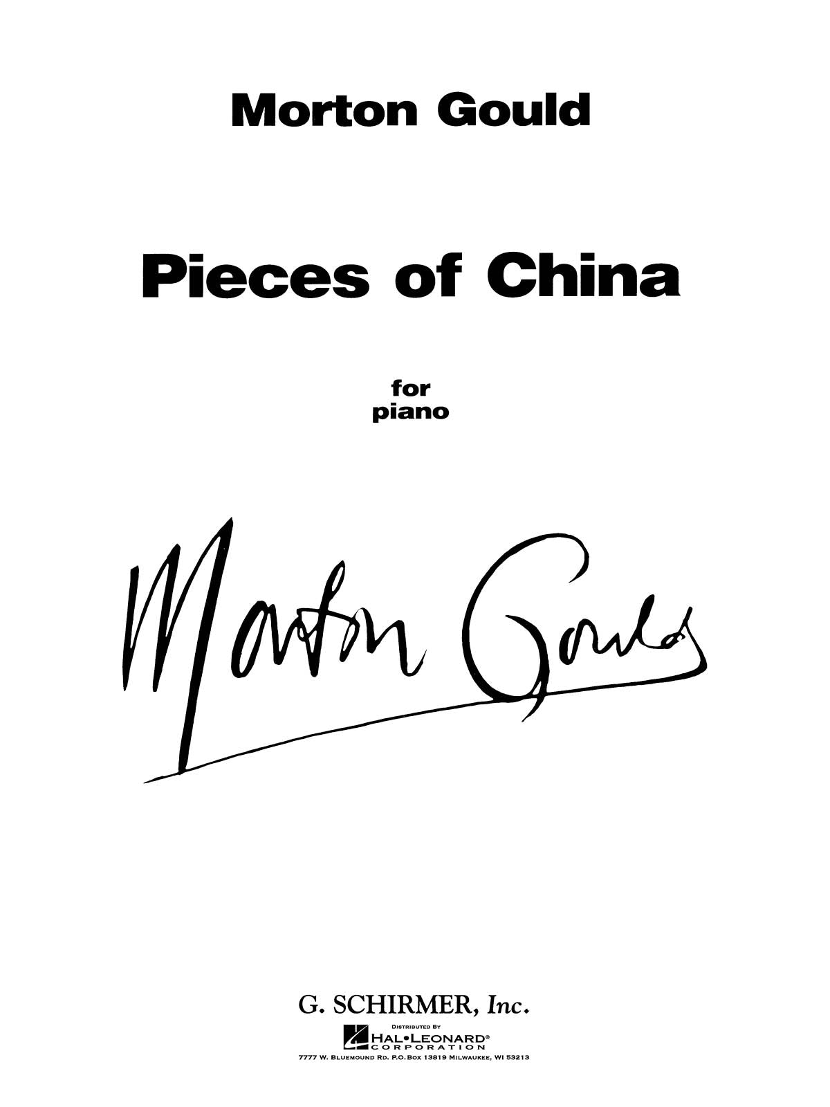 Gould Pieces of China Pno GS