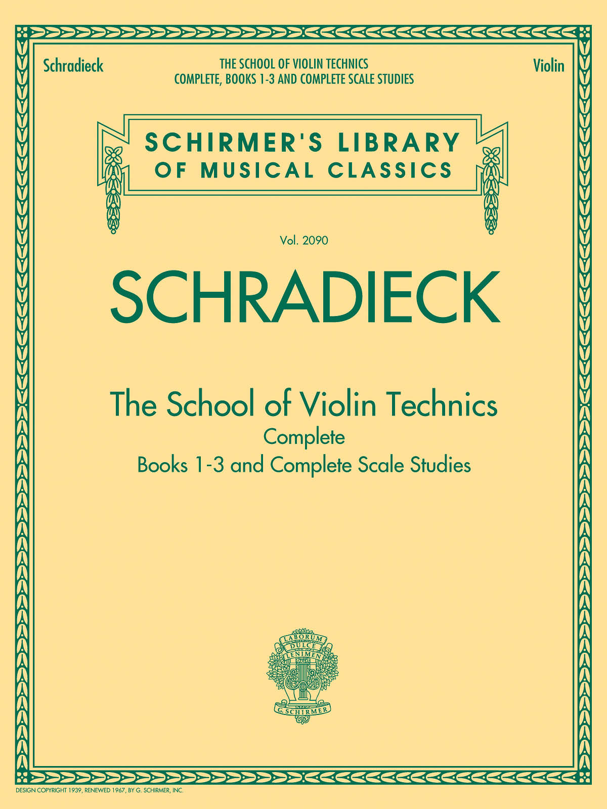 Schradieck School VLN Techniques Bk1-3