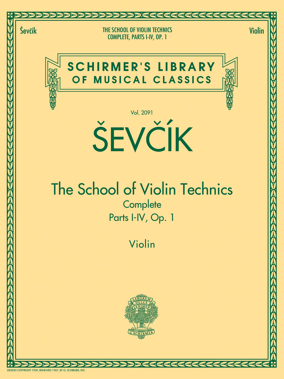 Sevcik School Vln Technics Comp Op1 Pts