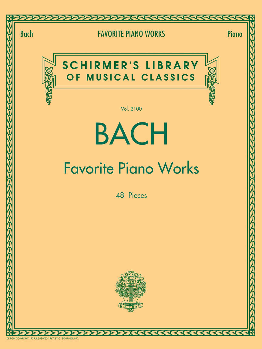 Bach Favourite Piano Works Schirmer