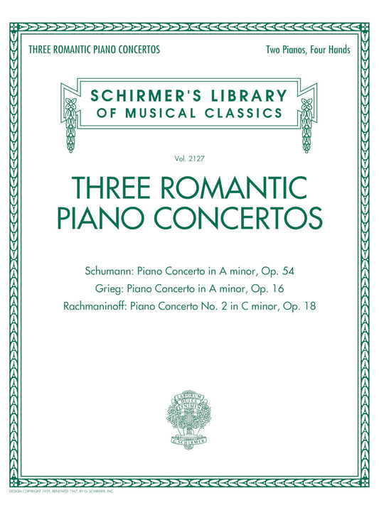 Three Romantic Pno Concertos 2 Pno GS S