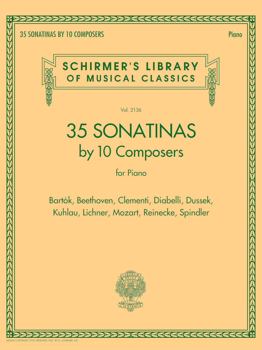 35 Sonatinas By 10 Composers Pno GS