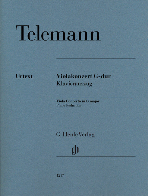 Telemann Viola Concerto G Maj Pno Reduc