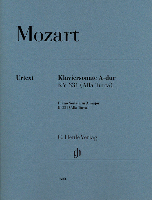 Mozart Pno Sonata Amaj K331 HN Alla Tur