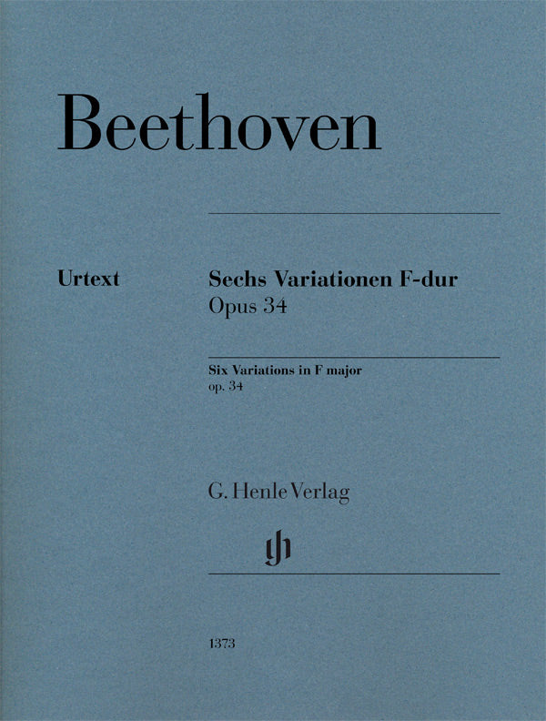 Beethoven Six Variations F Maj Pno HN U