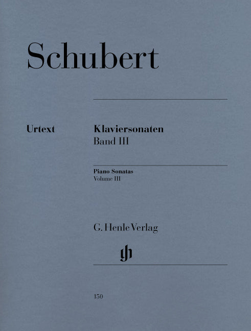 Schubert Pno Sonatas Vol3 HL150 Urtext