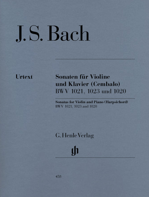 Bach Sonata Vln&Pno/Cem BWV1021/1023/10