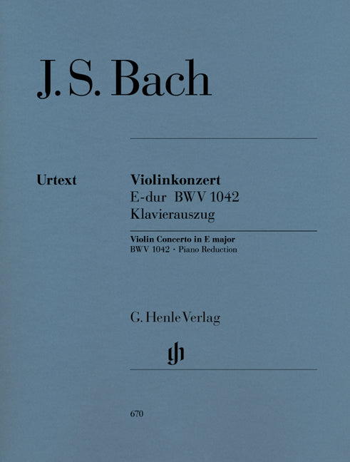 Bach Vln Concerto Emaj BWV1042 Vln&Pno