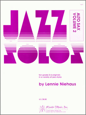 Niehaus Jazz Solos Vol2 Alto Sax