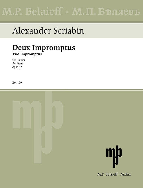 Scriabin Deux Impromptus Pno Op12 MPB