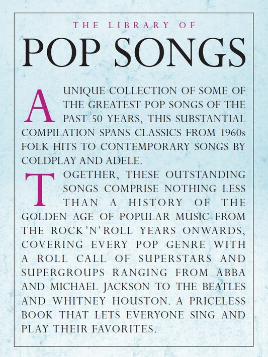 Library of Pop Songs PVG Spiral