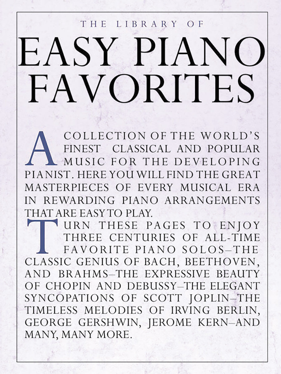 Library of Easy Piano Favourites AM9312