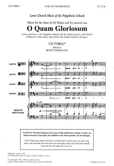 Victoria O Quam Gloriosum SATB CH