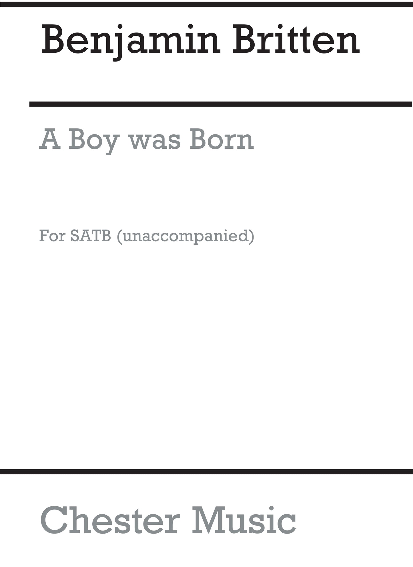 Britten A Boy was Born Theme SATB CH