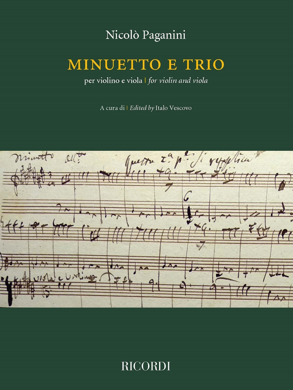 Paganini Minuet & Trio Vln&Vla RICORDI
