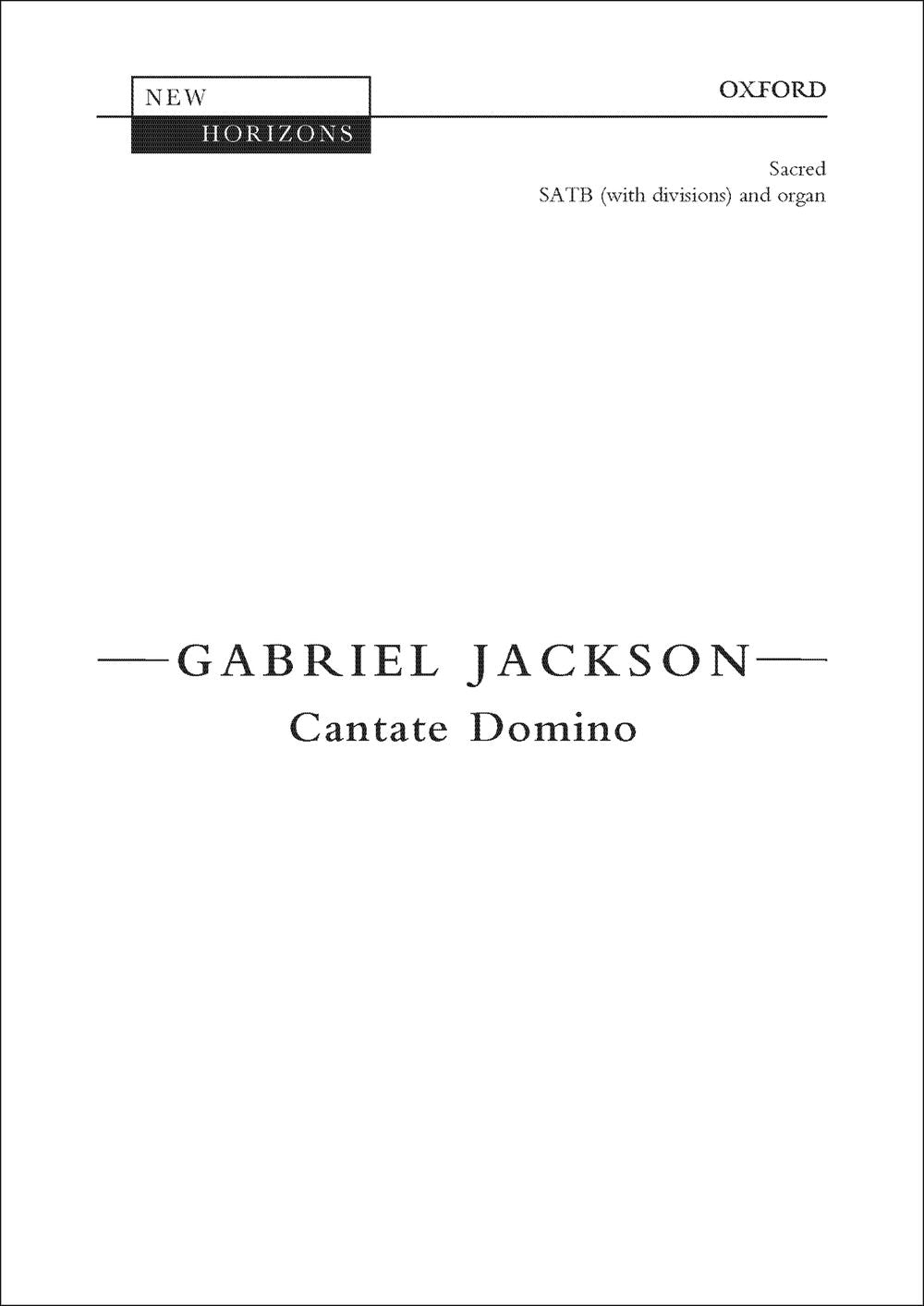 Jackson Cantate Domino SATB+Org OUP