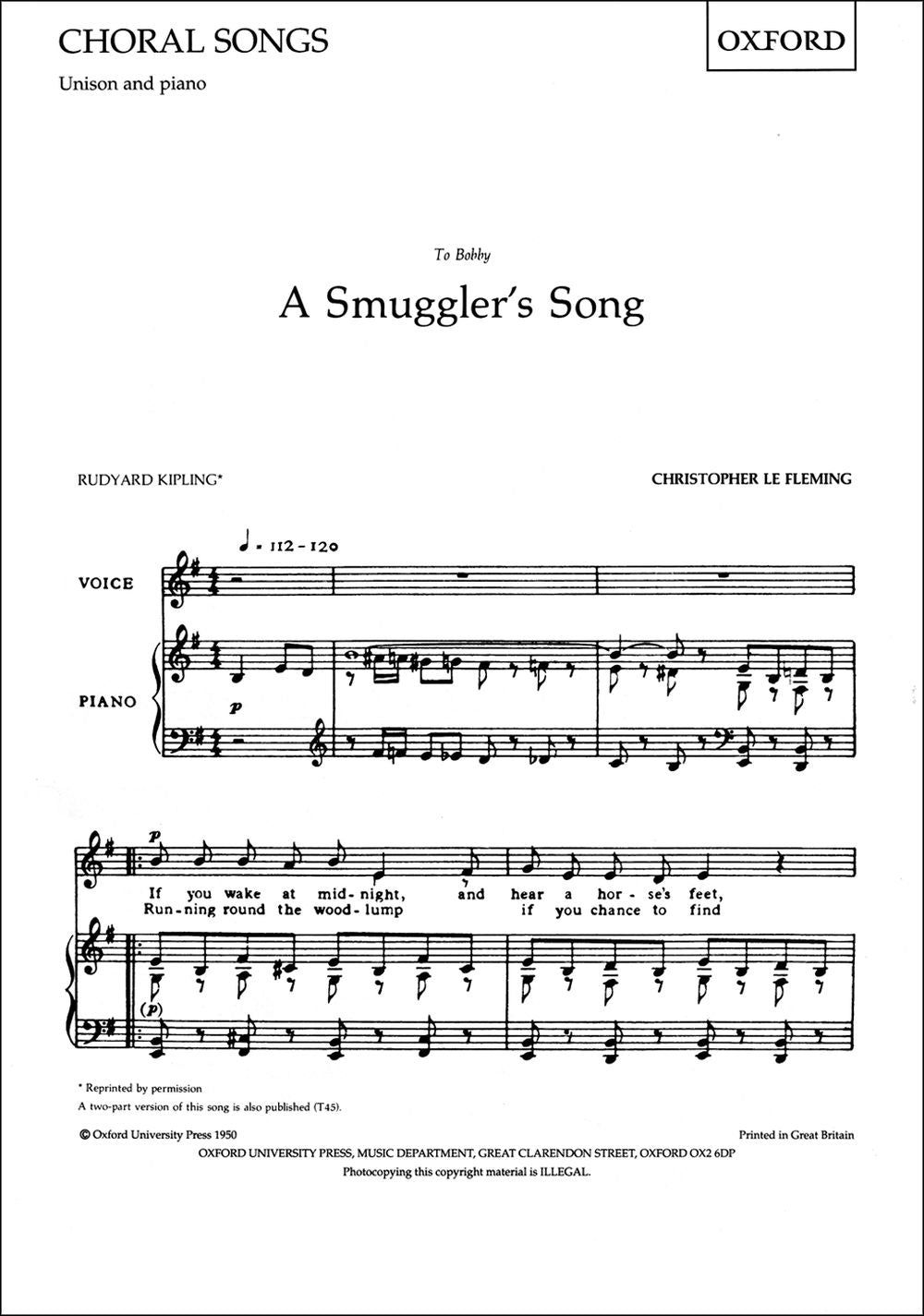 Smugglers Song Fleming OUP OCS1222