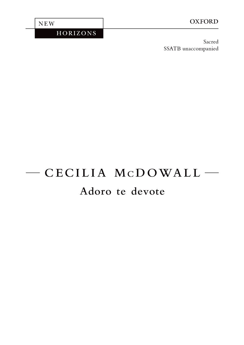 McDowall Adoro te Devote