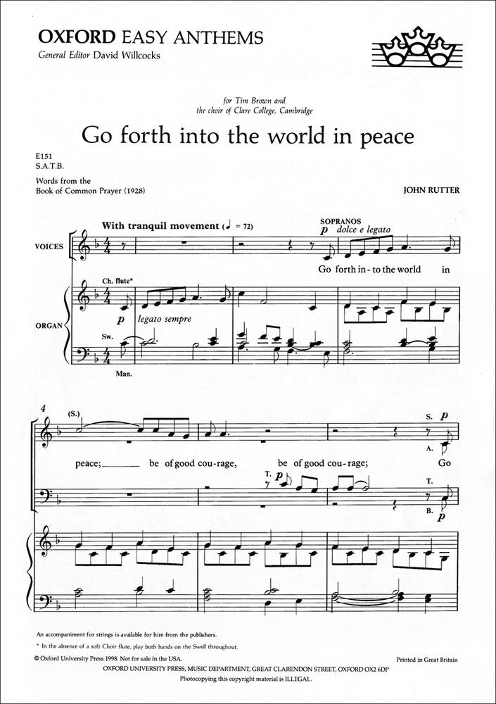 Rutter Go forth into the world in peace