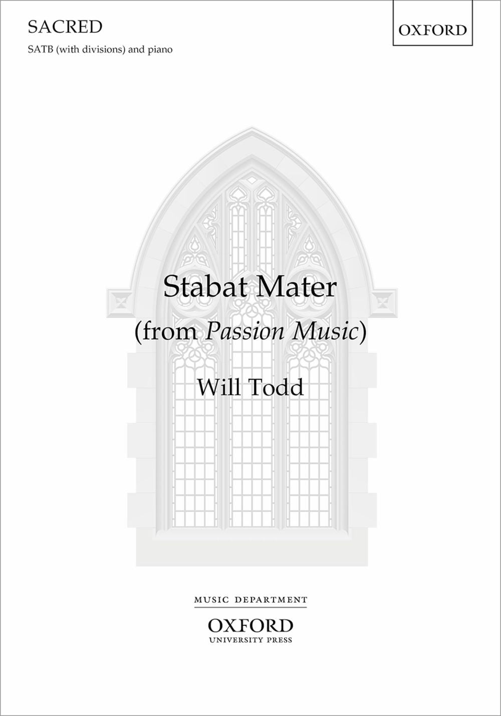 Todd Stabat Mater SATB+Pno OUP