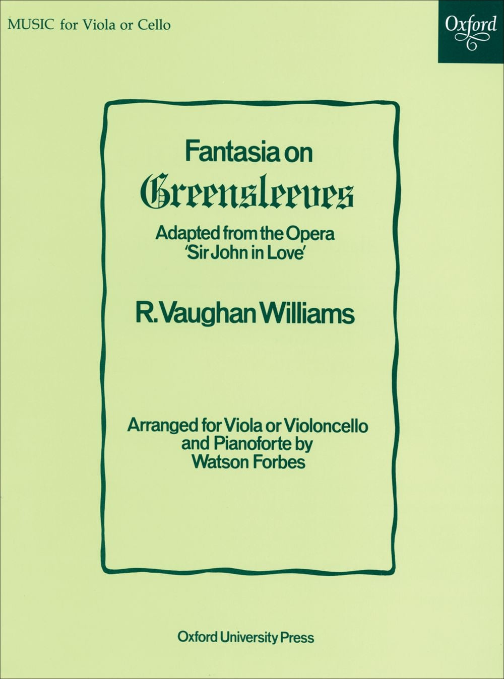 V-W Fantasia on Greensleeves Vla/Vc ALL