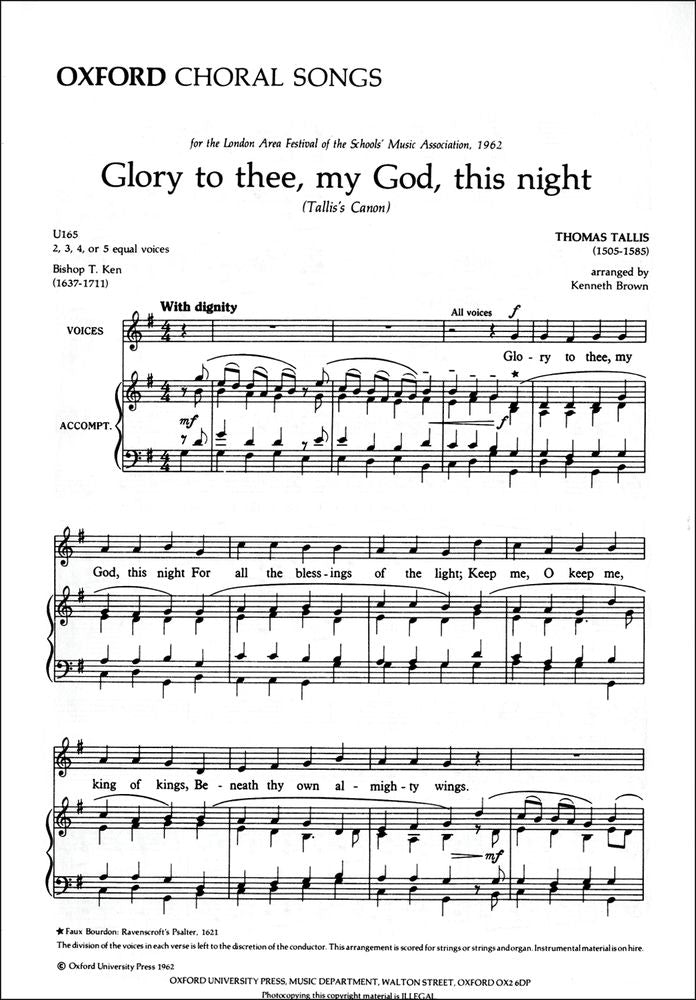 Tallis - Brown Glory to Thee my God U16