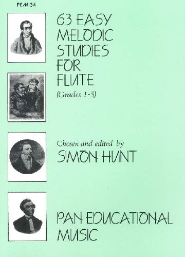 63 Easy Melodic Studies Flt Gr1-5 Hunt