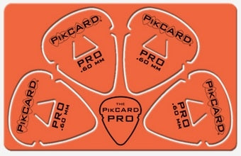 Pikcard .60mm Orange Derlin 4 Picks MS