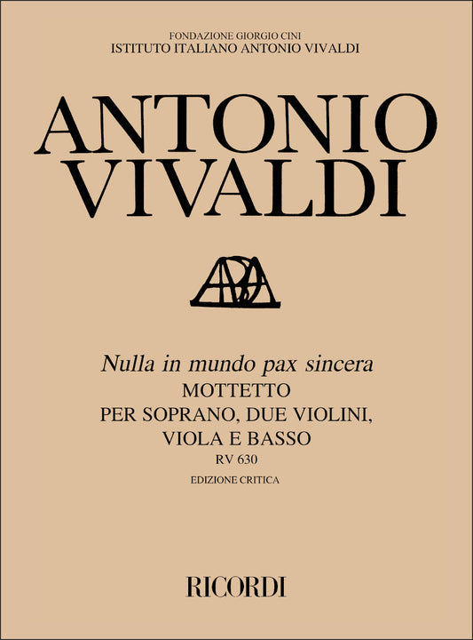 Vivaldi Nulla in mundo pax sincera RV63