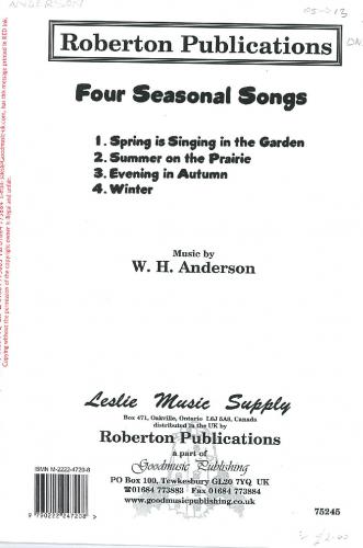 Four Seasonal Songs Anderson Vce GOO