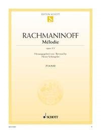 Rachmaninoff Melodie Op3/3 Pno ED Emaj