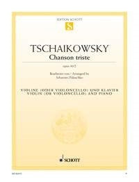 Tchaikovsky Chanson Triste Vln/Vc Op40