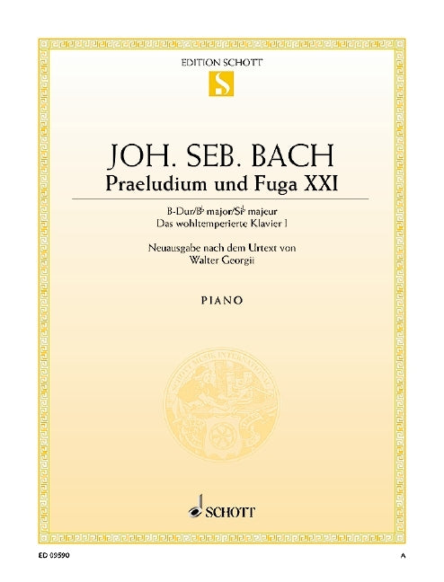 Bach Praeludium & Fuga BbMaj Pno ED