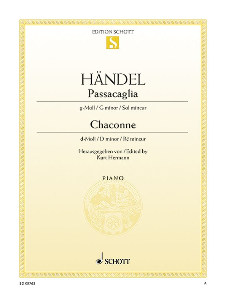 Handel Passacaglia Gmin Pno ED