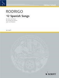 Rodrigo 12 Spanish Songs Voice/Pno ED