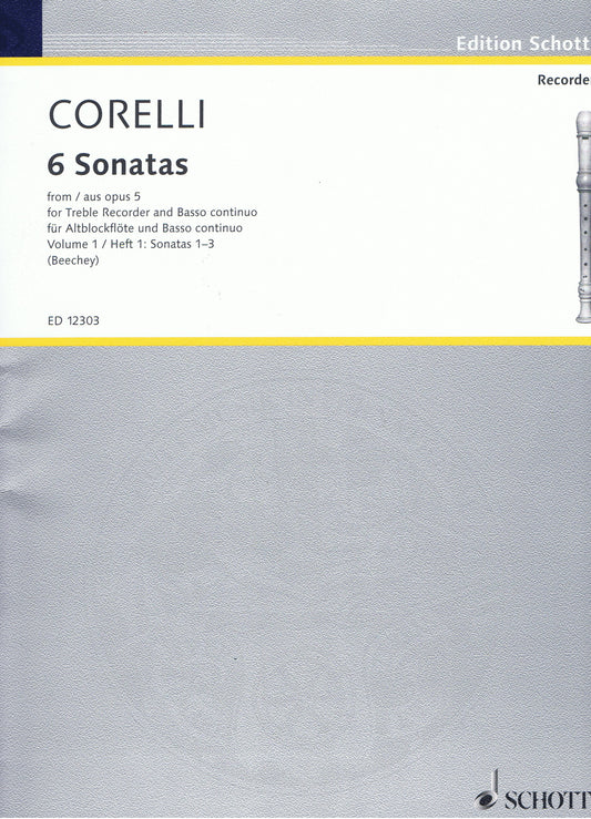 Corelli 6 Sonatas from Op5 Vol1 Treb Re