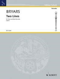 Bryars Two Lines Recorder Duet ED