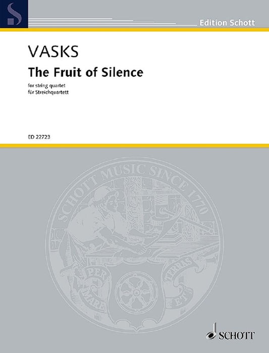 Vasks Fruit of Silence String 4tet Sc+P
