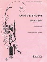 Brahms 6 Songs Vc&Pno EE
