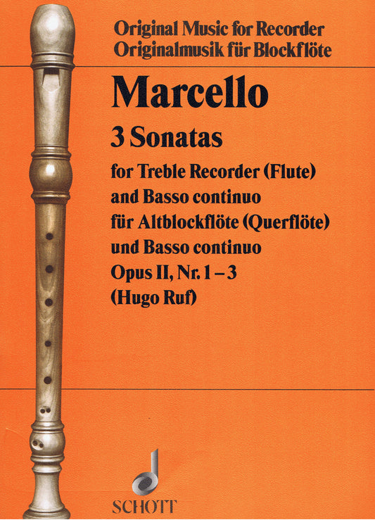 Marcello 3 Sonatas Op2/1-3 Treb Rec ED