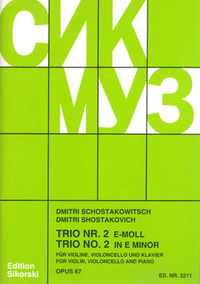 Schostakovich Pno Trio 2 E min Op67 SIK