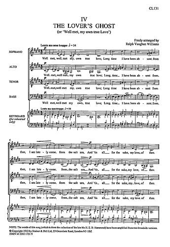 V-W Lovers Ghost SATB CL131