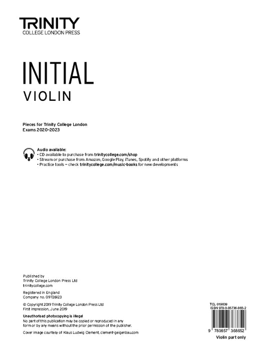 TCL Violin Initial Pt 2020-23