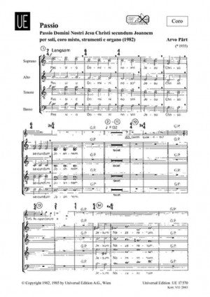 Part Passio Chorus Pt UE