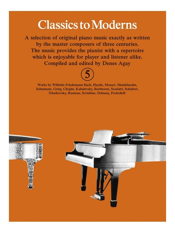 Classics to Moderns Bk5 Pno Orange