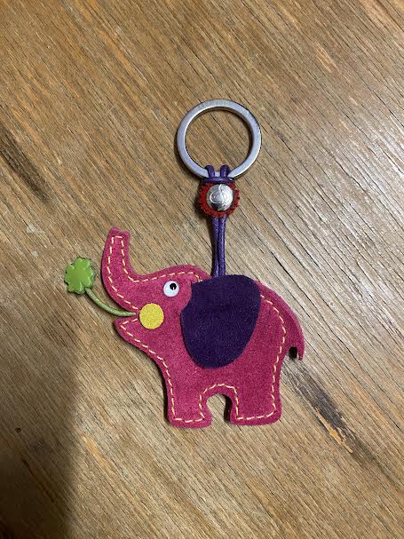 Keyring Leather Elephant Dallaiti
