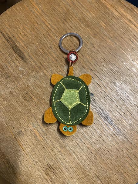 Keyring Leather Tortoise Dallaiti
